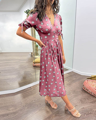 Maria | Button Polka Dot Dress