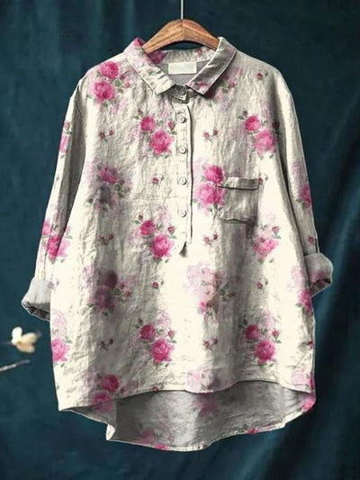 SERAPHINA I RETRO-FLOWER BLOUSE