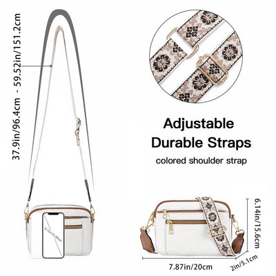 Erikka | Elegant crossbody bag with patterned adjustable strap