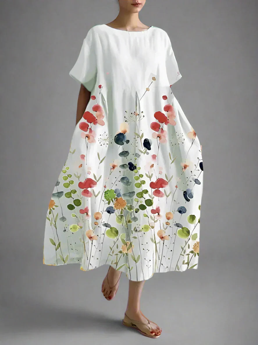 Urmelhild | Summer Dress with Floral Pattern and Comfortable Freedom of Movement