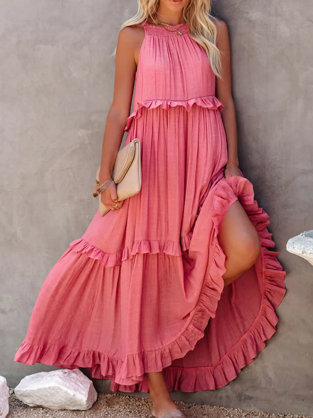 Mabel - Ruffle Breeze Maxi Dress