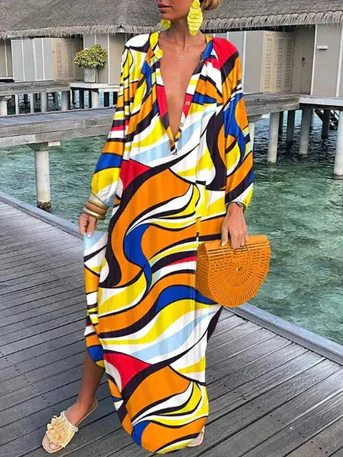 Bea - V Neck Maxi Dress