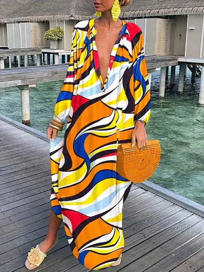 Bea - V Neck Maxi Dress