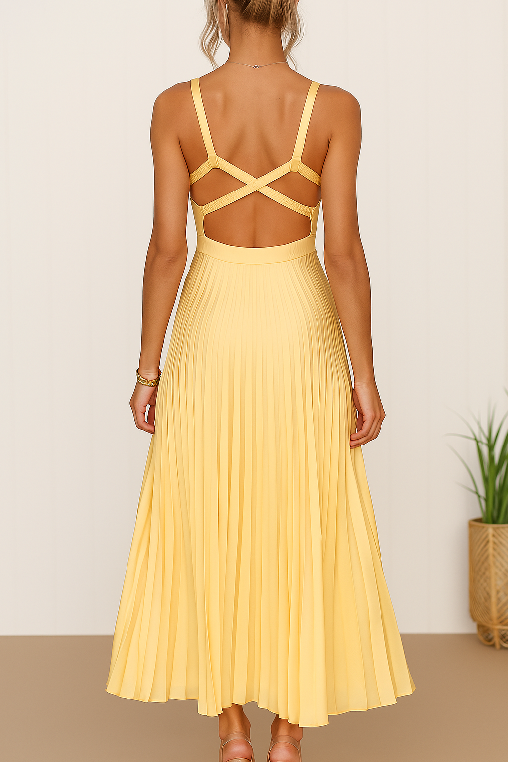 Oria- Elegant Pleated Dress