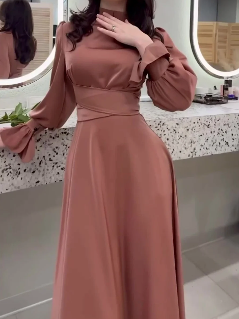 ItalianFrost - Satin Maxi Dress