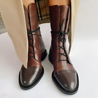Isabella™ - Elegant Vegan Leather Heeled Boots