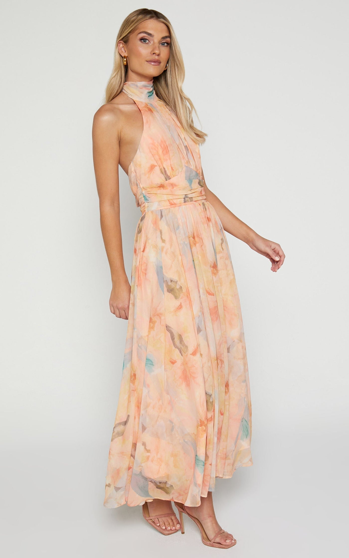 Antonella | Elegant Halter Neck Maxi Dress