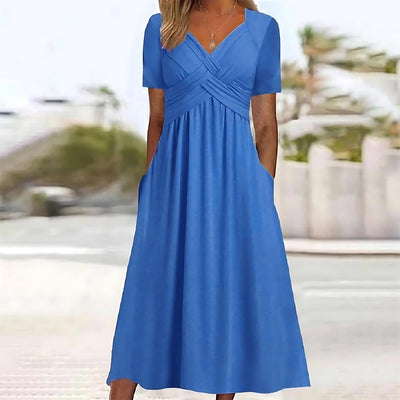Elisa | Elegant Midi Dress with Flattering Tummy Control