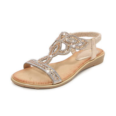 Vally | Handcrafted Golden Sandal with Comfortable Fit