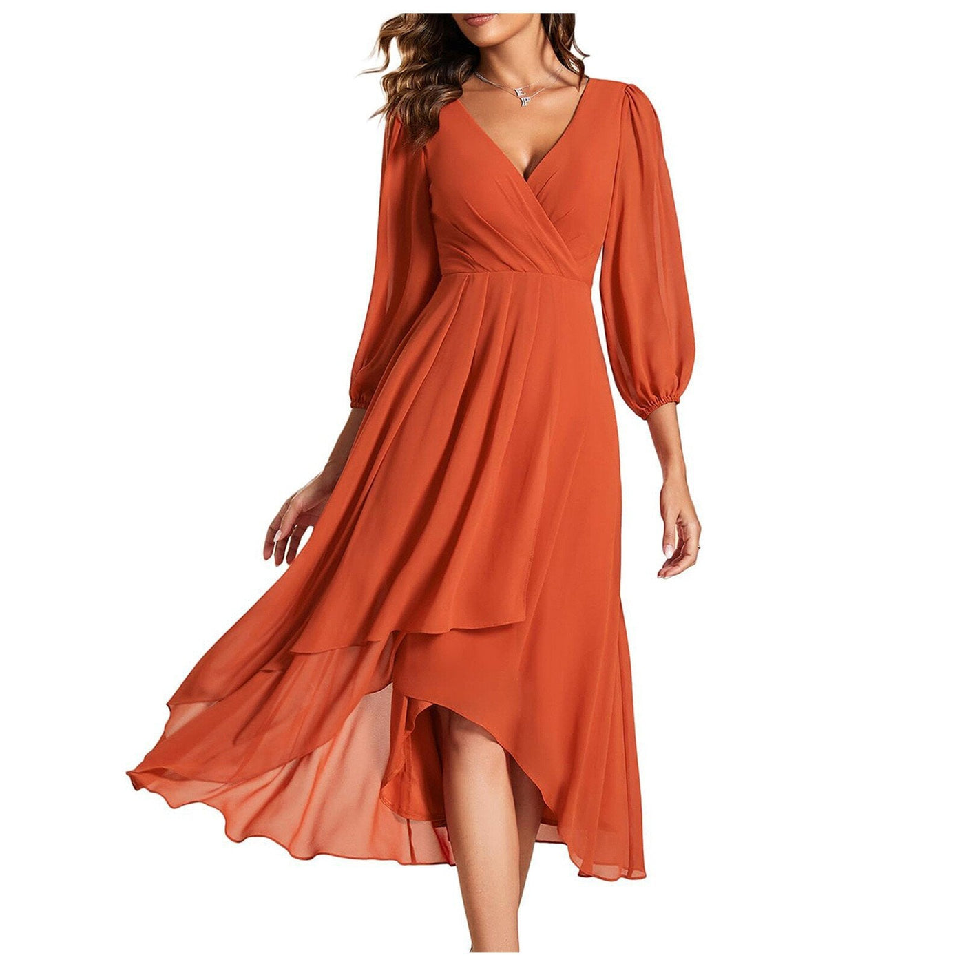 Linda – Elegant V-Neck Dress