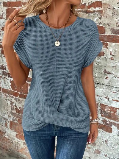 Tegan – Waffle Knit Casual Tee