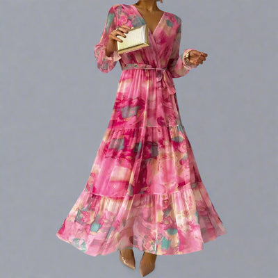 Gertrude | Summer Dress with Floral Pattern and Adjustable Silhouette