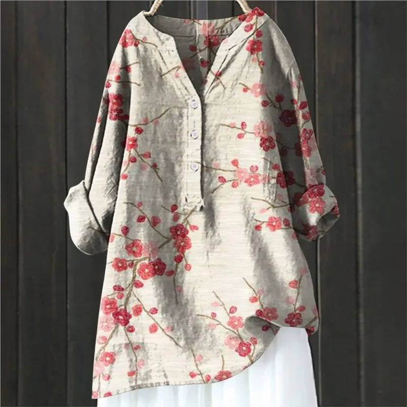 ISALINE LONG FLOWER BLOUSE