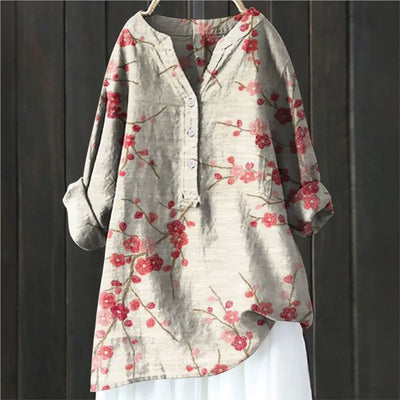 ISALINE LONG FLOWER BLOUSE