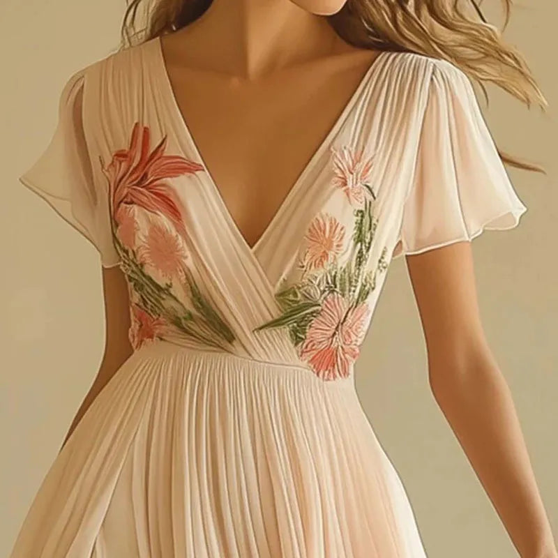 Rose | Elegant party dresses with V-neck and high waist