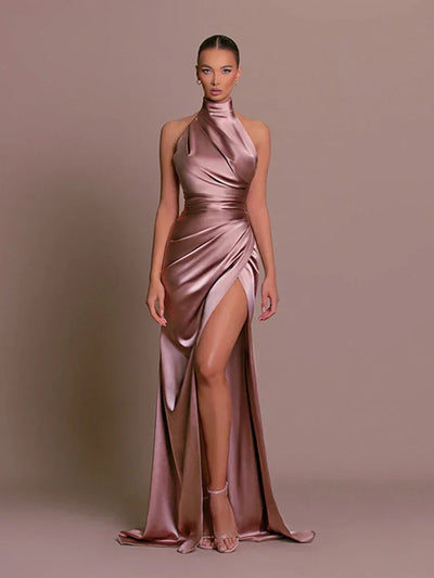 Cleo - Sleek Slit Maxi Dress