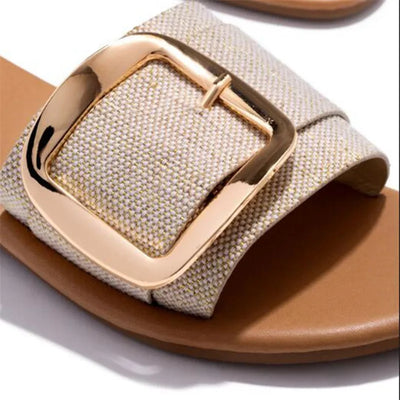Soleil™ Luxe Buckle Slides