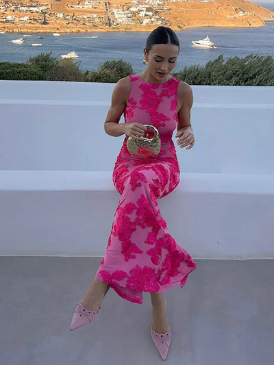 Alora - Elegant Floral Maxi Dress