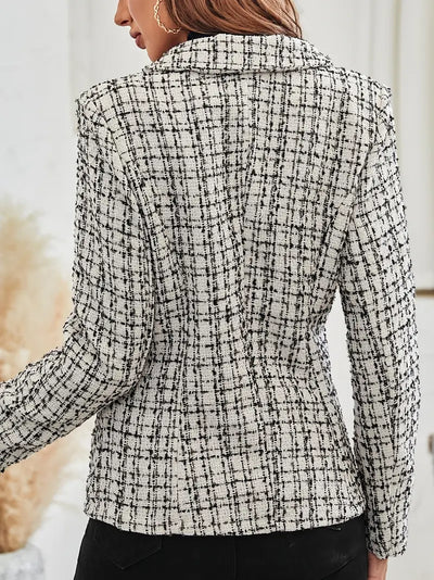 Jalu™ | Double-breasted blazer with checked pattern
