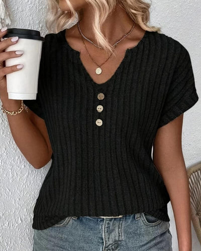 ROSINA KNITTED BLOUSE WITH V-NECK
