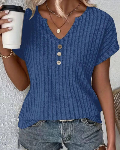 ROSINA KNITTED BLOUSE WITH V-NECK