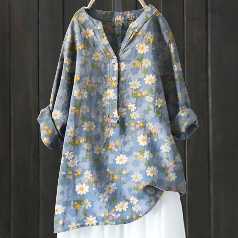 ISALINE LONG FLOWER BLOUSE