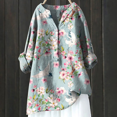 ISALINE LONG FLOWER BLOUSE