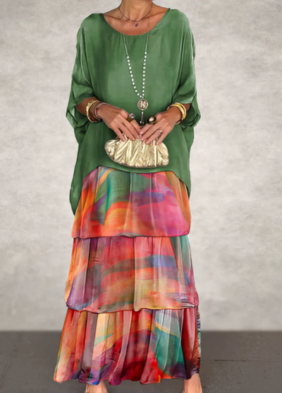 Caroline | Loose Round Neck Maxi Dress