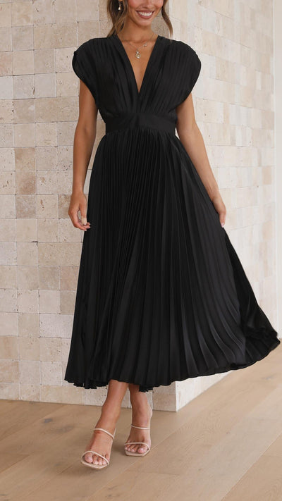 Alexis - Elegant Pleated Dress
