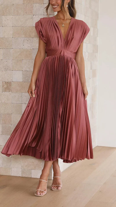 Alexis - Elegant Pleated Dress