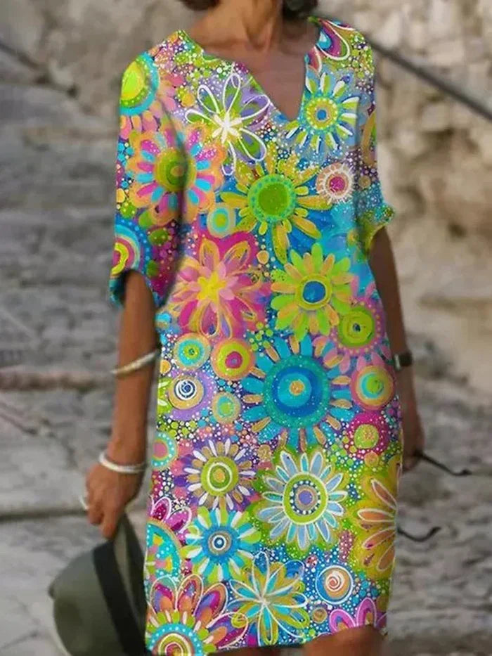 Beth™ - Colourful Floral Dress
