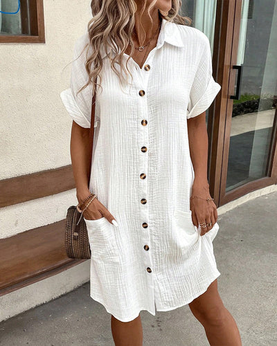 Caroline | Button-Up Casual Shirt Dress