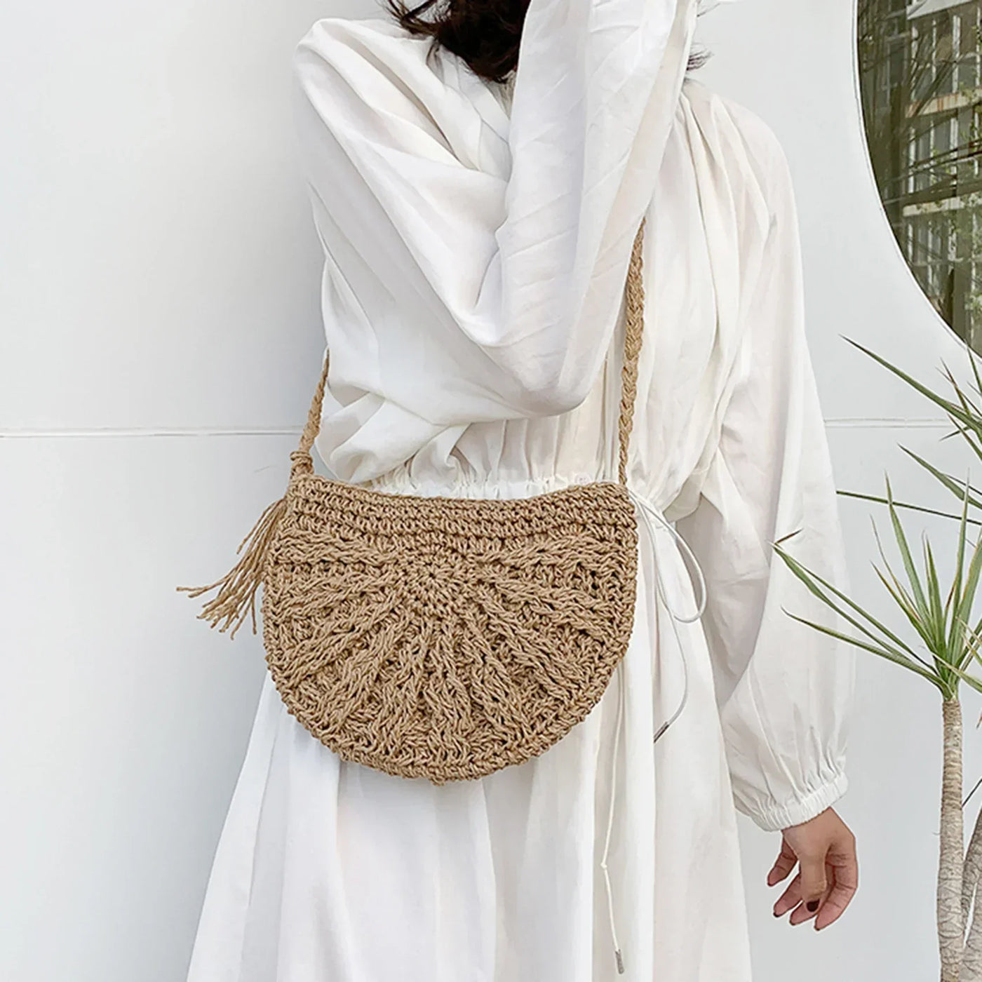 Eirinora | Crocheted Shoulder Bag in Bohemian Style