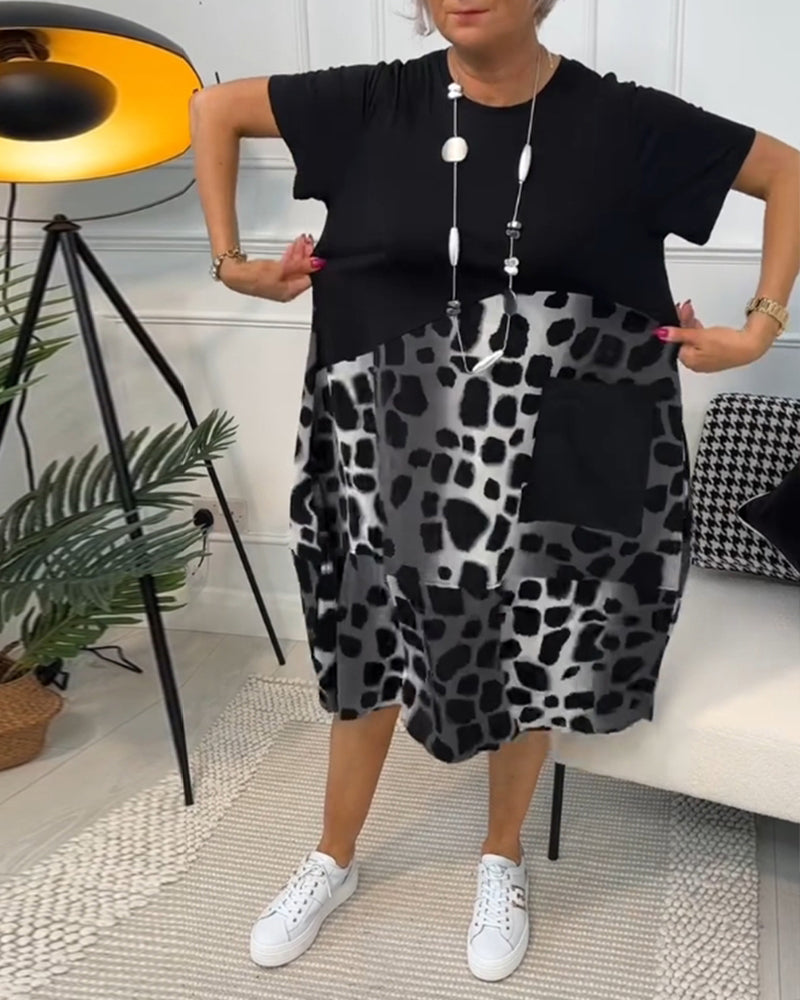 Olivia | Casual Printed Pocket Dress