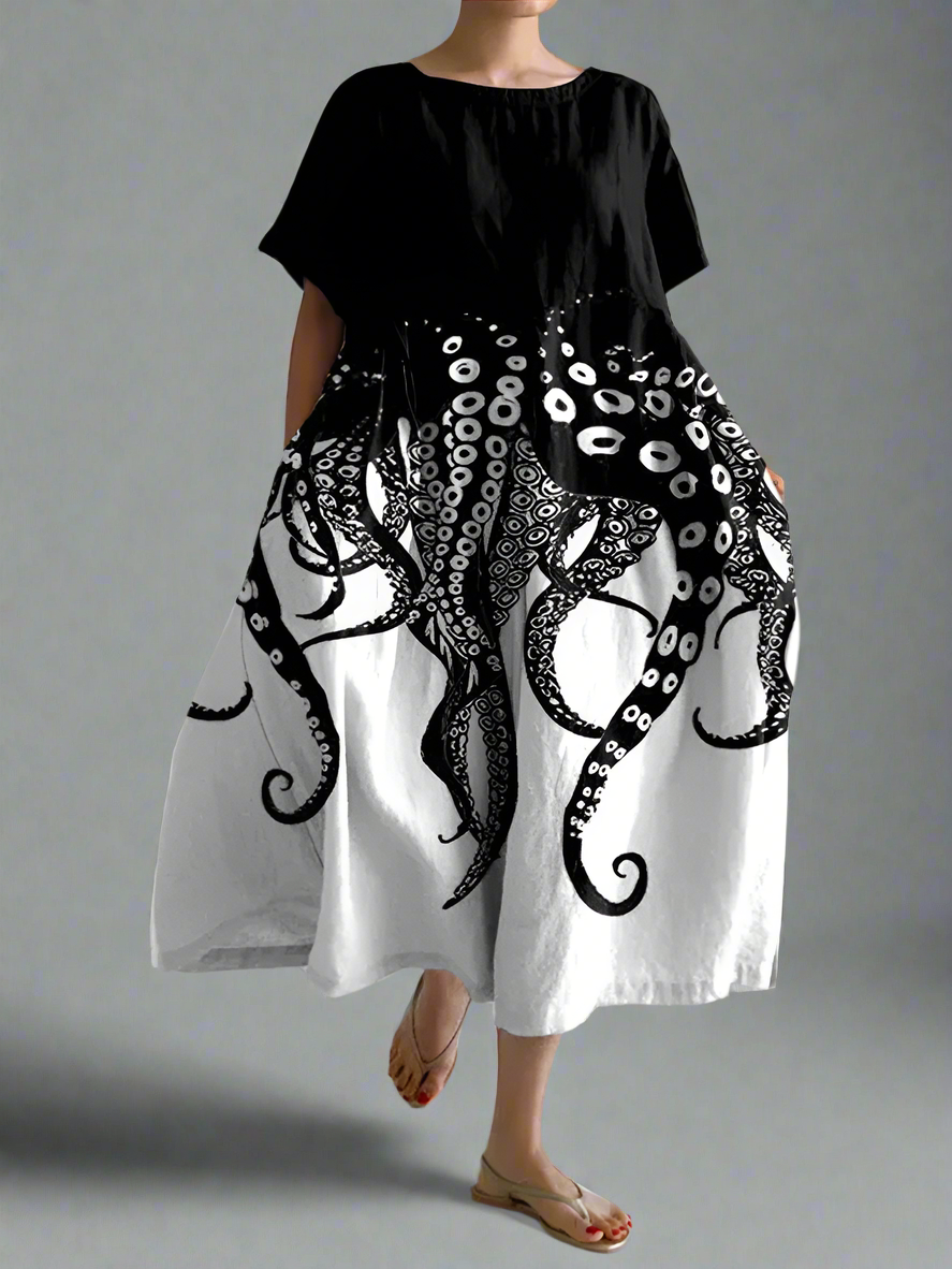 Alvenhild | Artistic Summer Dress with Comfortable Freedom of Movement and Unique Style