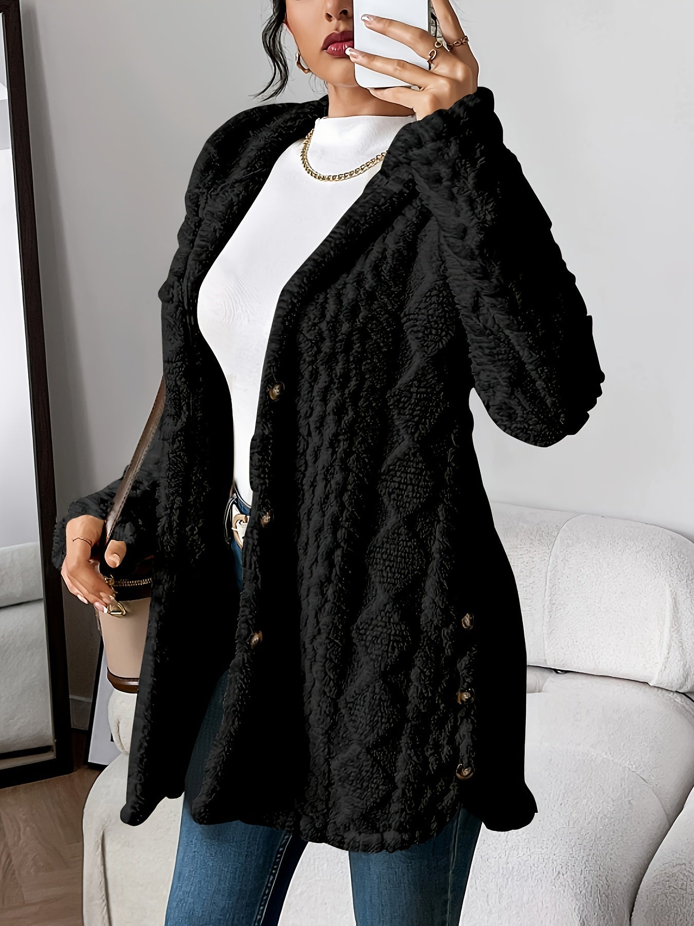 Chateau Elise™   | Plush Hooded Cardigan