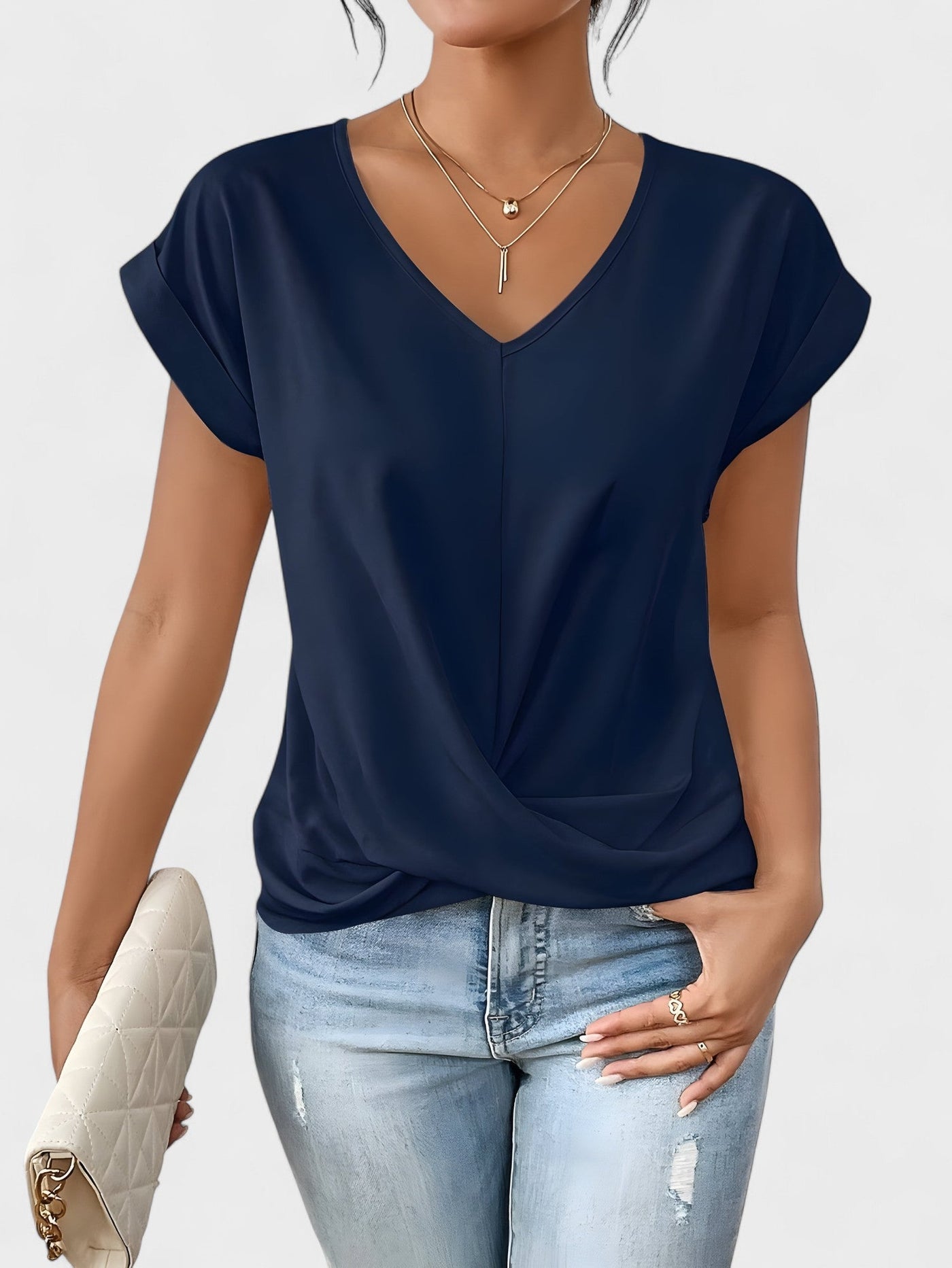 Kathrina - V-Neck Twist Front Top