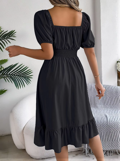 Riley™ - Stylish Short Sleeve V Neck Linen Dress