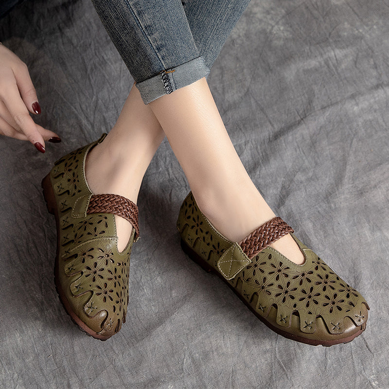 Sienna - Women’s Cow Leather Comfy Flats