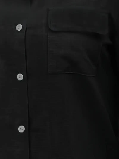 Athena - Cotton Shirt With Front Pockets