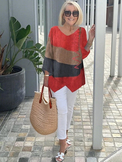 Tahlira - Long Sleeve Casual Loose Top