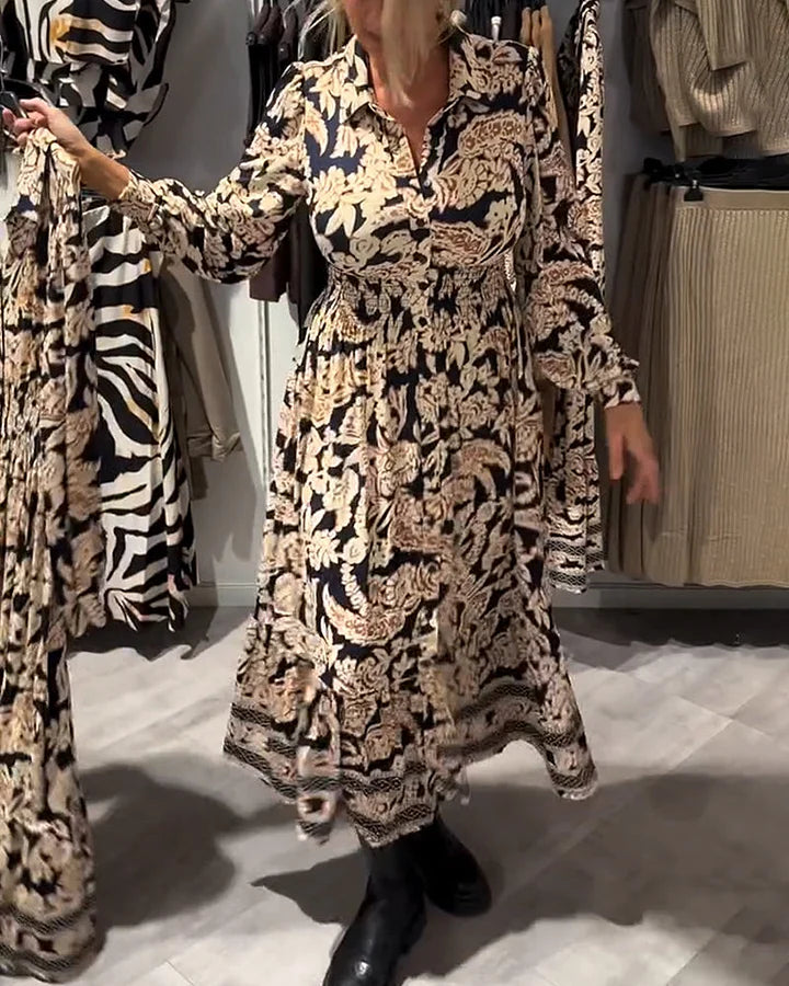 Merle - Fashionable Patterned Dress