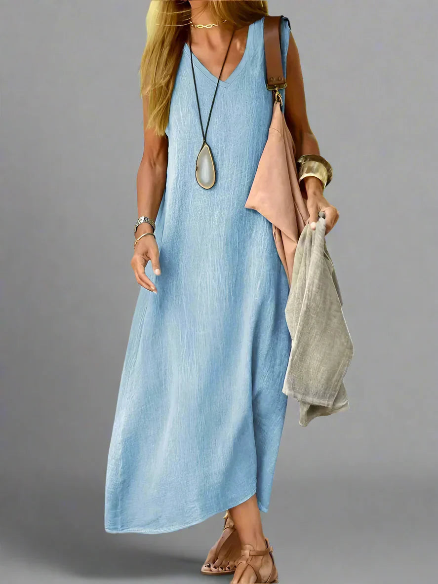 Hedwig | Summer Dress with Flowing Cut and Natural Style