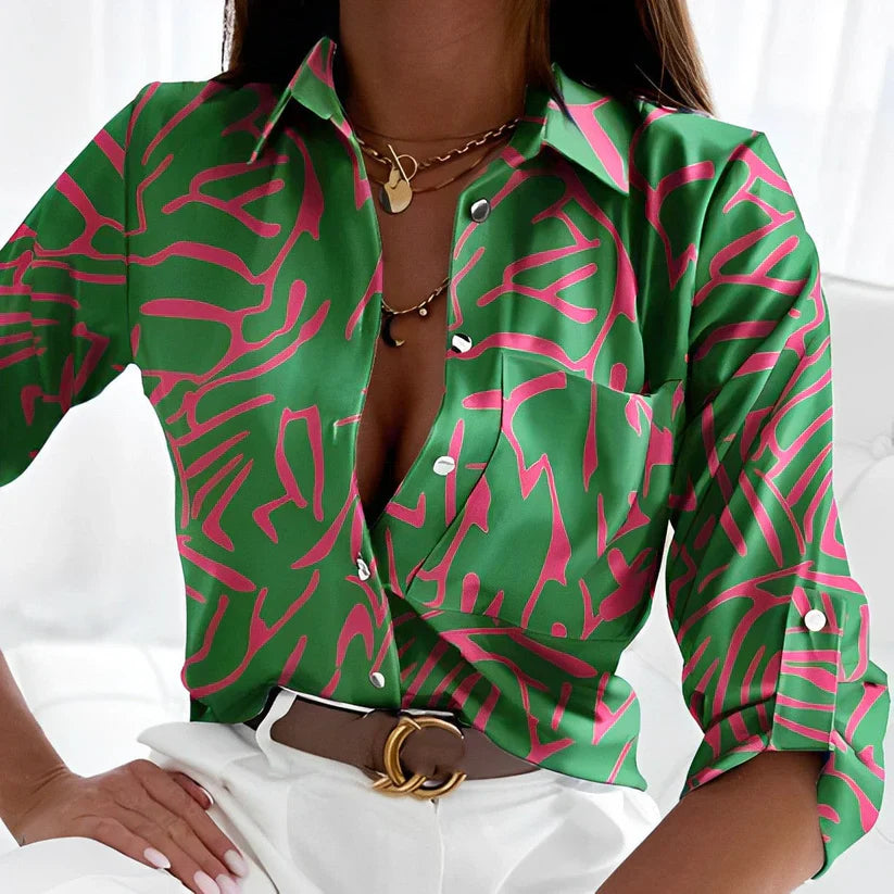 Avril - Elegante Groene Blouse