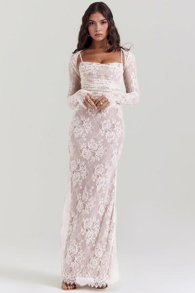 CELESTE - Lace Maxi Dress
