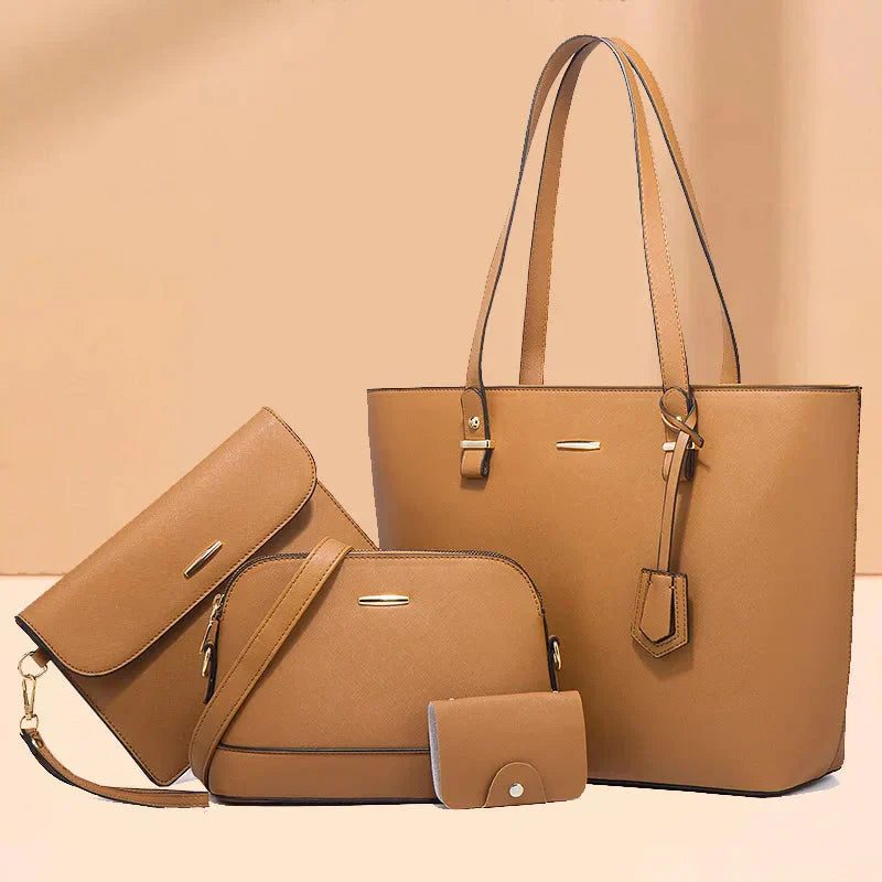 Ashby | Versatile 3-Piece Leather Handbag and Shoulder Bag Set