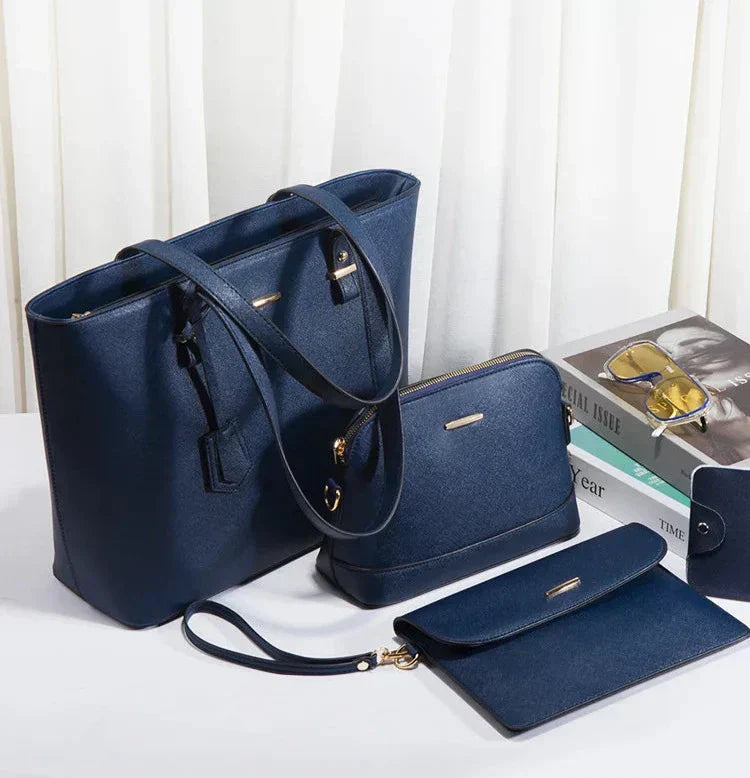 Ashby | Versatile 3-Piece Leather Handbag and Shoulder Bag Set