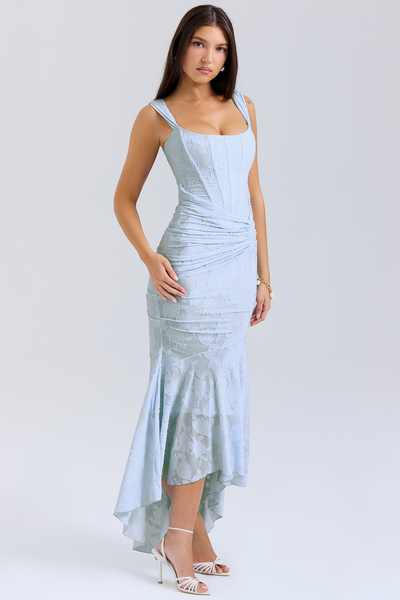 Dove - Elegant Slim Cut Lace Maxi Dress