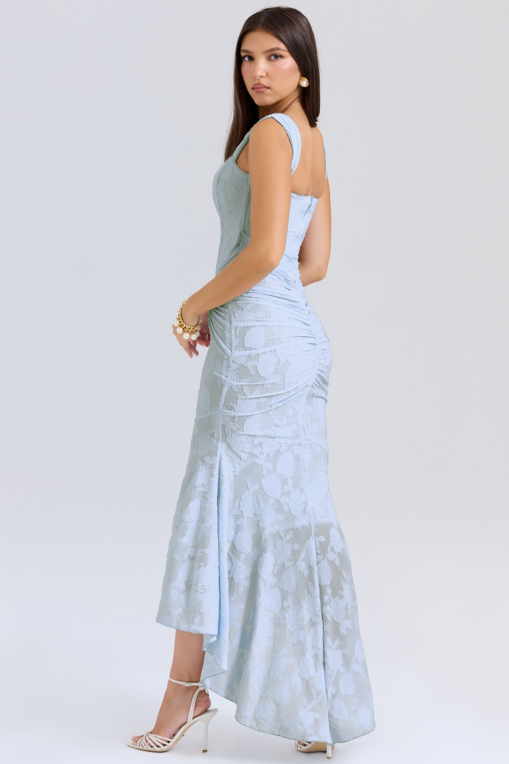 Dove - Elegant Slim Cut Lace Maxi Dress