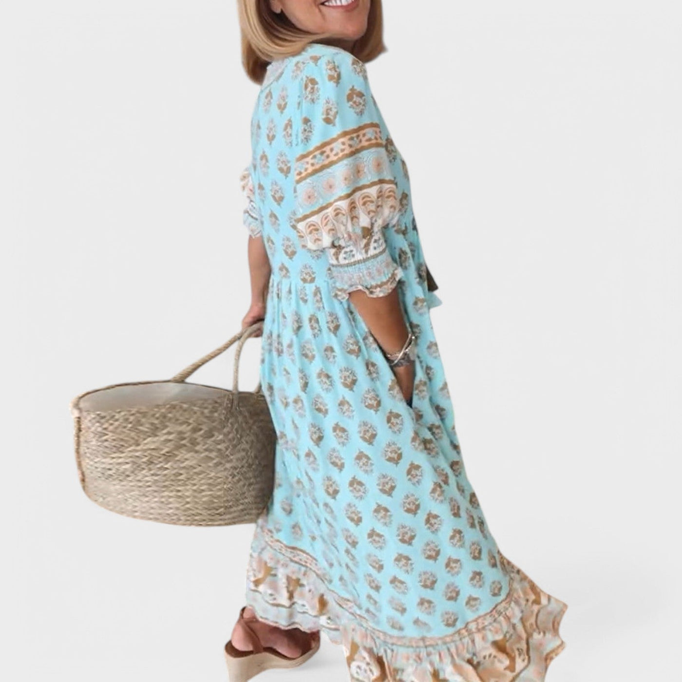 Marlena | Dress with V-Neck and A-Line Silhouette